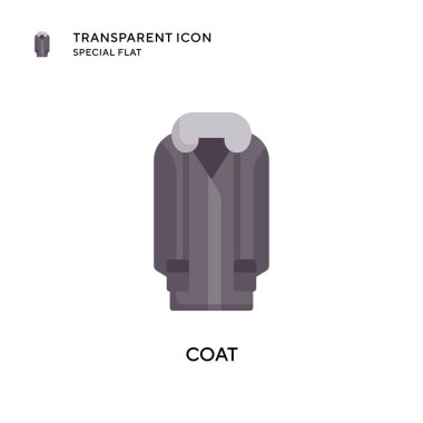 Ceket vektör simgesi. Düz çizim. EPS 10 vektörü.