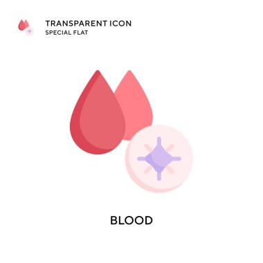 Kan vektör ikonu. Düz çizim. EPS 10 vektörü.