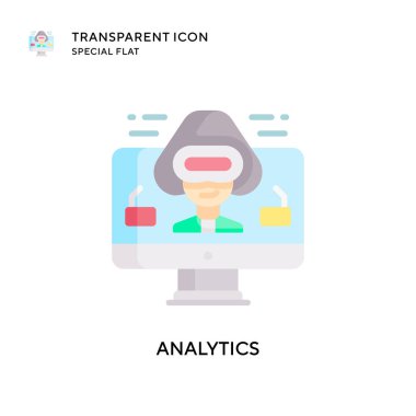 Analitik vektör simgesi. Düz çizim. EPS 10 vektörü.