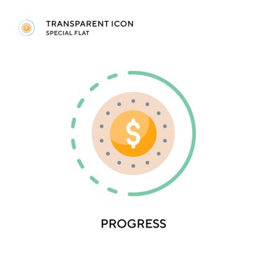 İlerleme vektör simgesi. Düz çizim. EPS 10 vektörü.