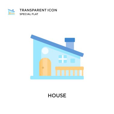 Ev vektör simgesi. Düz çizim. EPS 10 vektörü.