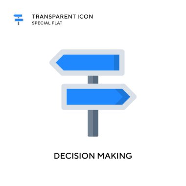 Karar vektör simgesi oluşturuluyor. Düz çizim. EPS 10 vektörü.