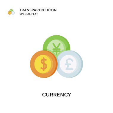 Para birimi vektör simgesi. Düz çizim. EPS 10 vektörü.