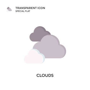 Bulut vektör simgesi. Düz çizim. EPS 10 vektörü.