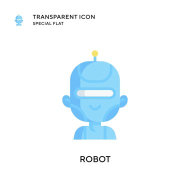 Robot vektör simgesi. Düz çizim. EPS 10 vektörü.