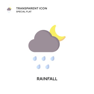 Yağmur damlası vektör simgesi. Düz çizim. EPS 10 vektörü.