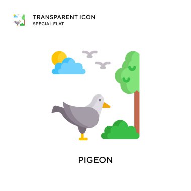 Güvercin vektör ikonu. Düz çizim. EPS 10 vektörü.