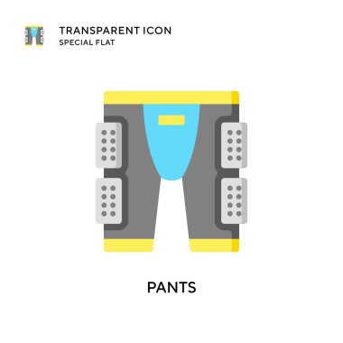 Pantolon vektör simgesi. Düz çizim. EPS 10 vektörü.