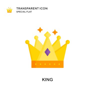 Kral vektör simgesi. Düz çizim. EPS 10 vektörü.