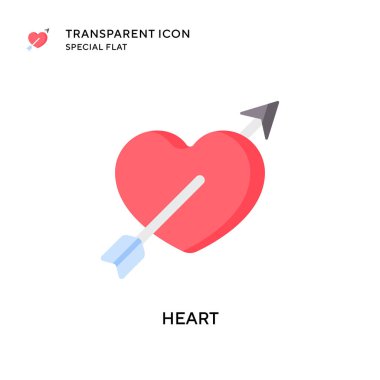 Kalp vektör simgesi. Düz çizim. EPS 10 vektörü.