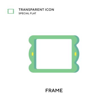 Çerçeve vektör simgesi. Düz çizim. EPS 10 vektörü.