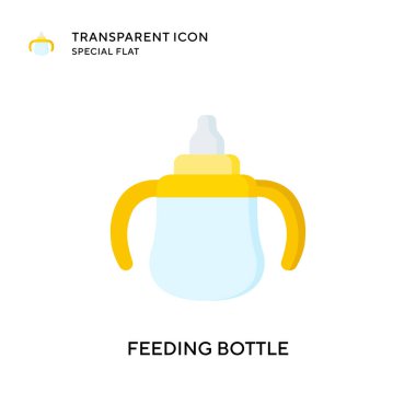 Şişe vektör ikonu besleniyor. Düz çizim. EPS 10 vektörü.