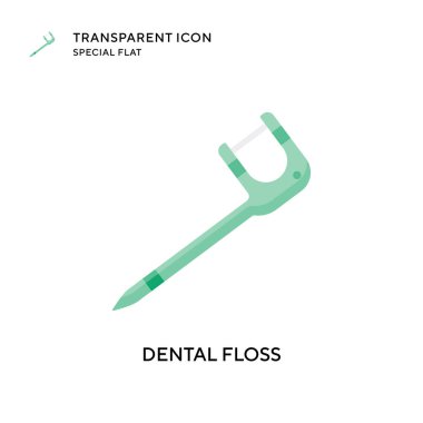 Diş ipi vektör simgesi. Düz çizim. EPS 10 vektörü.