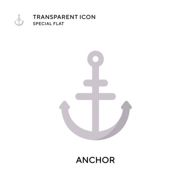 Çapa vektör simgesi. Düz çizim. EPS 10 vektörü.