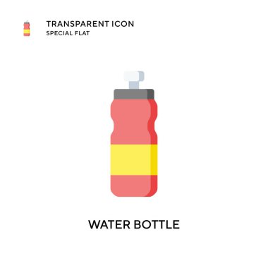 Su şişesi vektör simgesi. Düz çizim. EPS 10 vektörü.