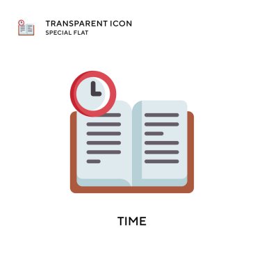 Zaman vektör simgesi. Düz çizim. EPS 10 vektörü.