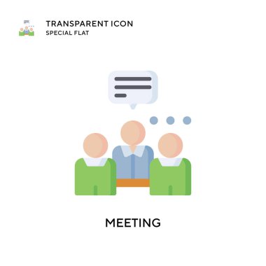 Vektör simgesi ile buluşuyorum. Düz çizim. EPS 10 vektörü.