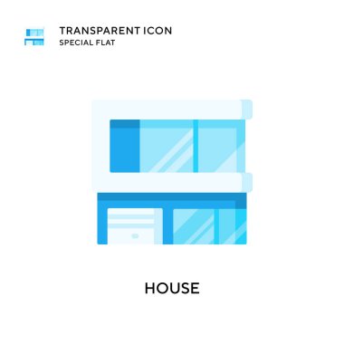 Ev vektör simgesi. Düz çizim. EPS 10 vektörü.