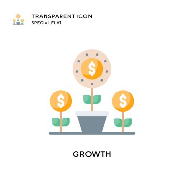 Büyüme vektör simgesi. Düz çizim. EPS 10 vektörü.