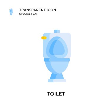 Tuvalet vektörü simgesi. Düz çizim. EPS 10 vektörü.