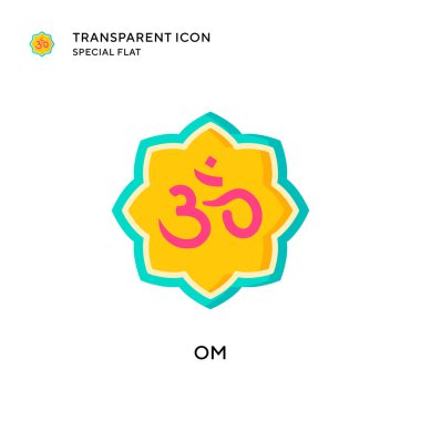 Om vektör simgesi. Düz çizim. EPS 10 vektörü.