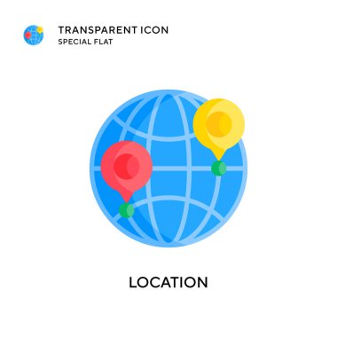 Konum vektör simgesi. Düz çizim. EPS 10 vektörü.