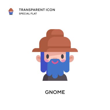 Gnome vektör simgesi. Düz çizim. EPS 10 vektörü.