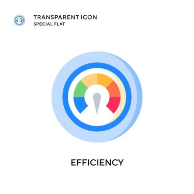 Verimlilik vektör simgesi. Düz çizim. EPS 10 vektörü.
