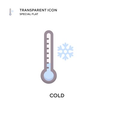 Soğuk vektör simgesi. Düz çizim. EPS 10 vektörü.
