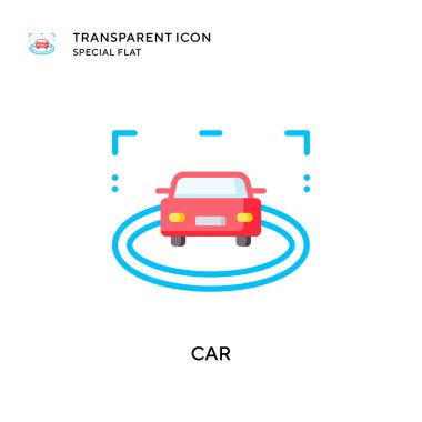 Araba vektör simgesi. Düz çizim. EPS 10 vektörü.
