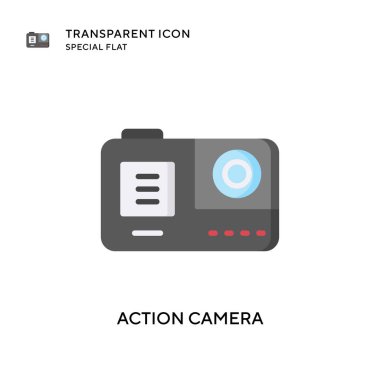 Kamera vektör simgesi. Düz çizim. EPS 10 vektörü.