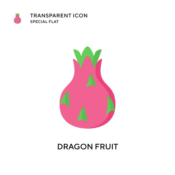 Dragón Icono Vector Fruta Ilustración Estilo Plano Eps Vector — Vector de stock