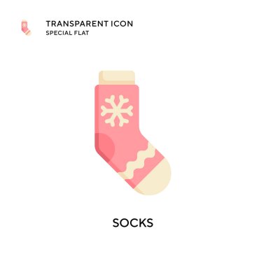 Çorap vektör ikonu. Düz çizim. EPS 10 vektörü.
