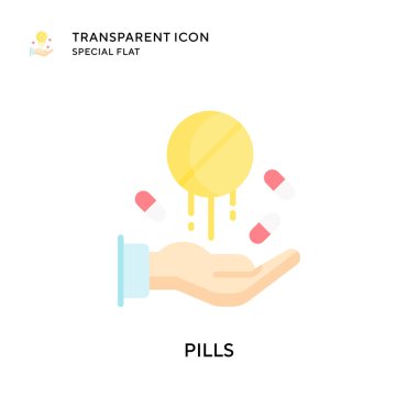 İlaç vektör ikonu. Düz çizim. EPS 10 vektörü.