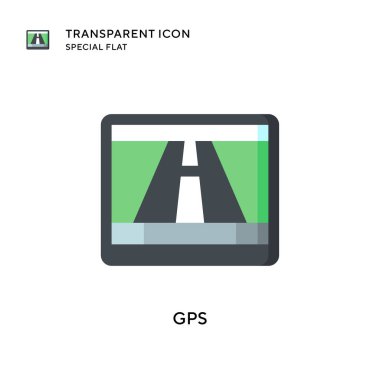GPS vektör simgesi. Düz çizim. EPS 10 vektörü.