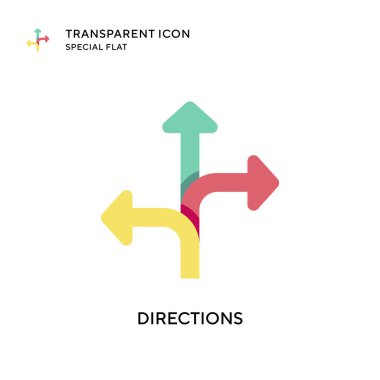 Yönler vektör simgesi. Düz çizim. EPS 10 vektörü.