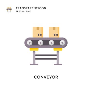 Taşıyıcı vektör simgesi. Düz çizim. EPS 10 vektörü.