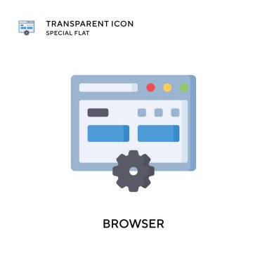 Tarayıcı vektör simgesi. Düz çizim. EPS 10 vektörü.