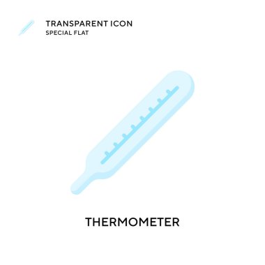 Termometre vektör simgesi. Düz çizim. EPS 10 vektörü.