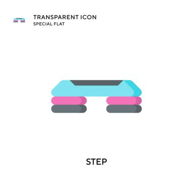 Adım vektör simgesi. Düz çizim. EPS 10 vektörü.