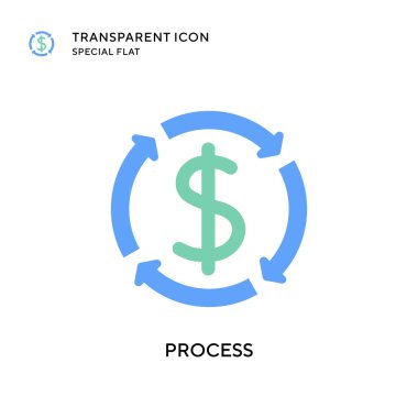 İşlem vektör simgesi. Düz çizim. EPS 10 vektörü.