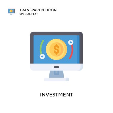 Yatırım vektör simgesi. Düz çizim. EPS 10 vektörü.
