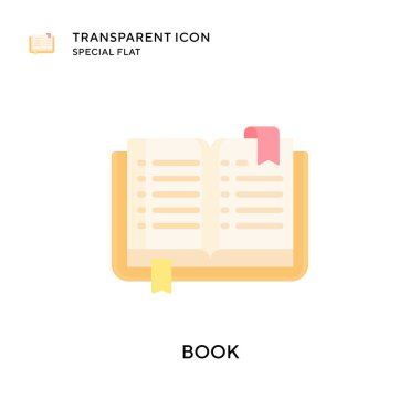 Kitap vektör simgesi. Düz çizim. EPS 10 vektörü.