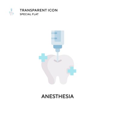 Anestezi vektör simgesi. Düz çizim. EPS 10 vektörü.
