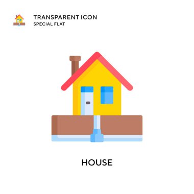 Ev vektör simgesi. Düz çizim. EPS 10 vektörü.