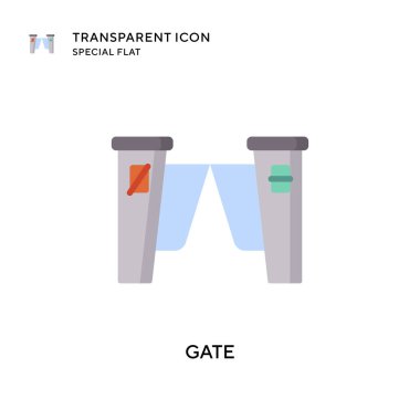 Geçit vektör simgesi. Düz çizim. EPS 10 vektörü.