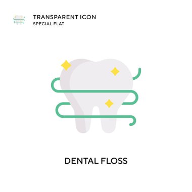 Diş ipi vektör simgesi. Düz çizim. EPS 10 vektörü.