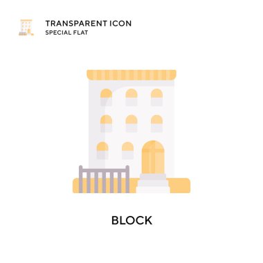 Blok vektör simgesi. Düz çizim. EPS 10 vektörü.