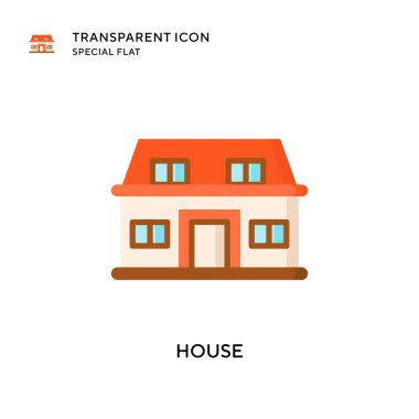 Ev vektör simgesi. Düz çizim. EPS 10 vektörü.