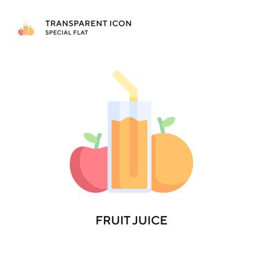 Meyve suyu vektör simgesi. Düz çizim. EPS 10 vektörü.